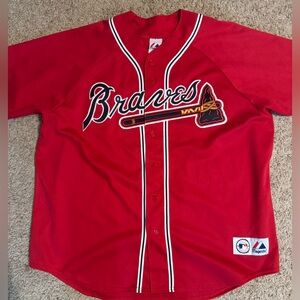 Vintage Majestic Atlanta Braves Chipper Jones #10 Jersey Men's XXL 2X SEWN MLB